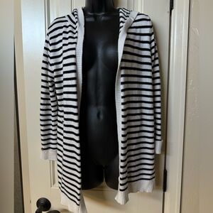 Honey Belle Black and White Cardigan Sweater Sz Small